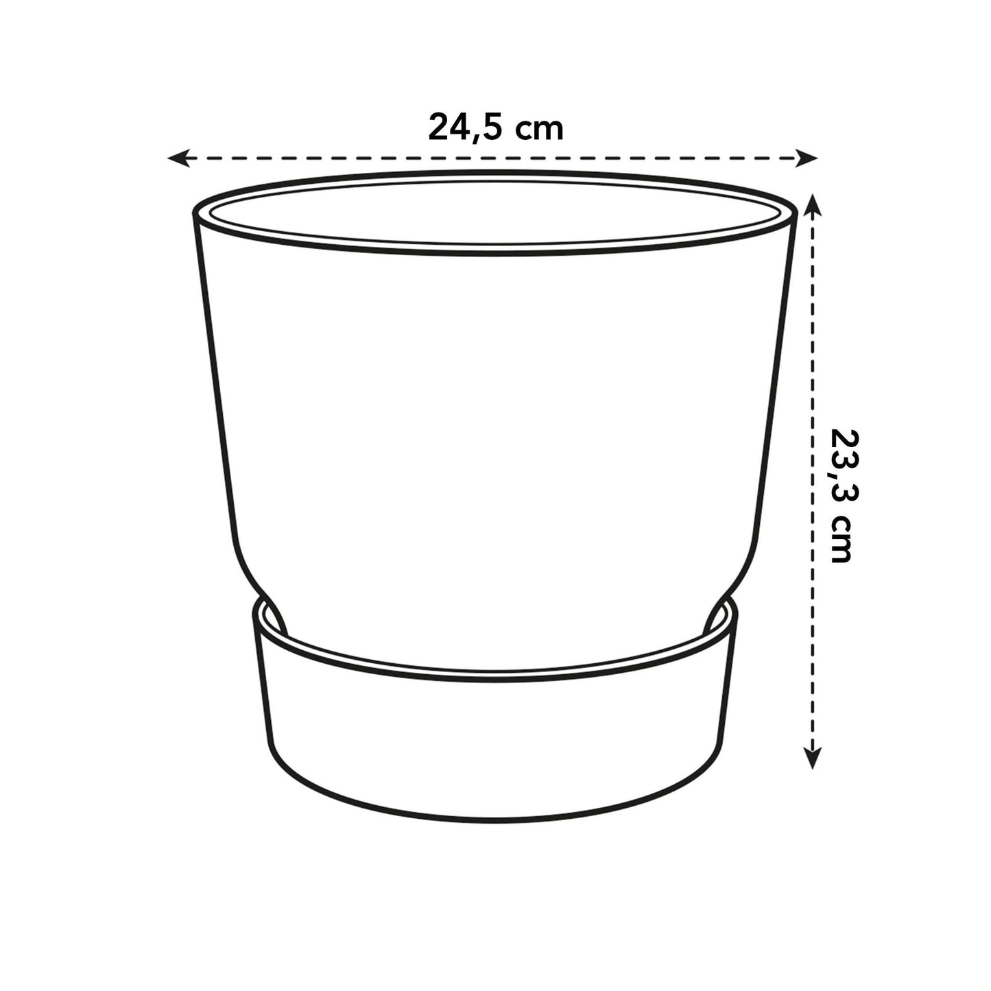 POT ELHO GREENVILLE ROND GROEN - D24 x H23 ''GEPRESENTEERD OP RTL4''