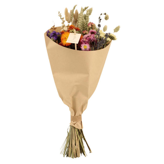 DROOGBLOEMEN FIELD BOUQUET MULTI - ROND 20CM - HOOGTE 50CM