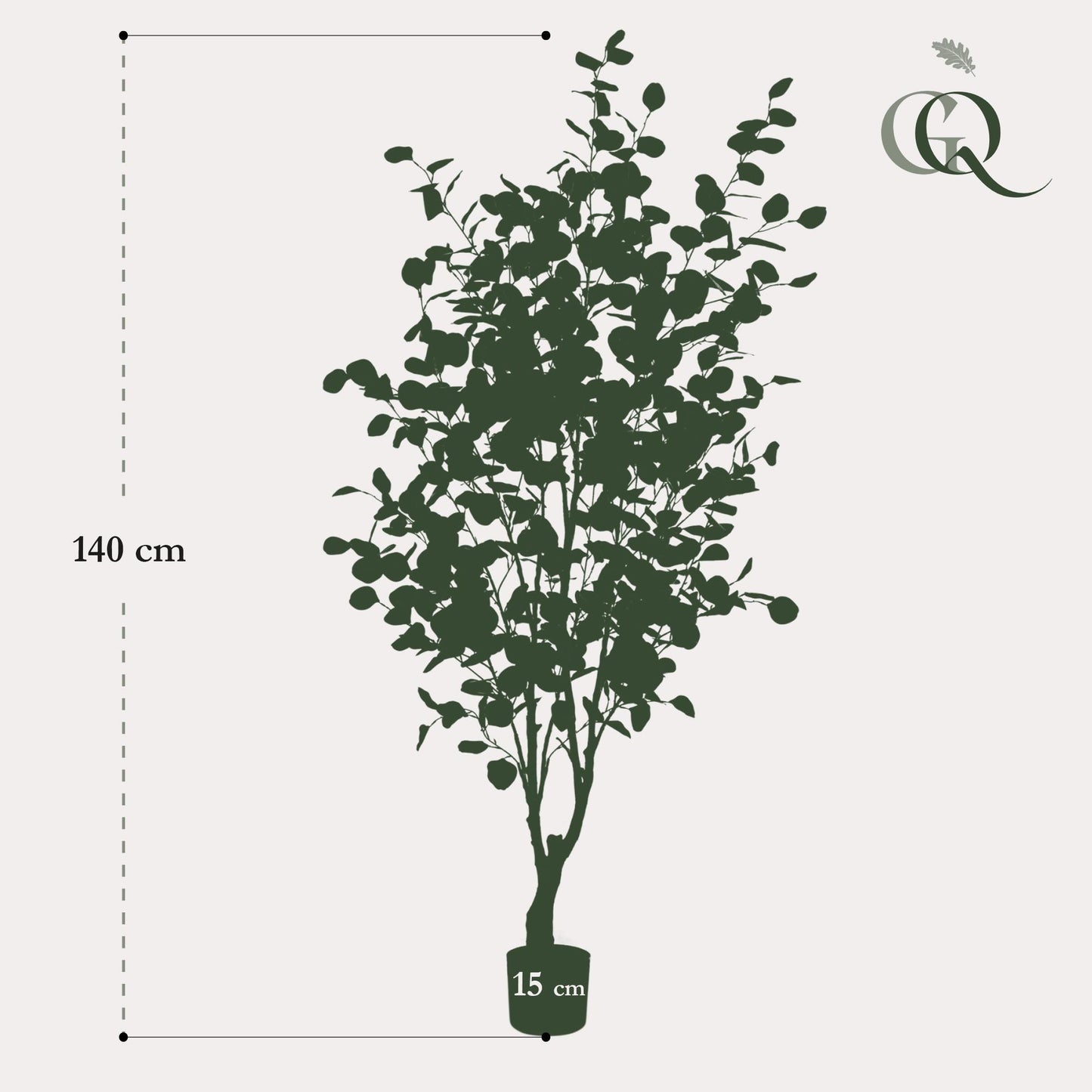 Eucalyptus - BLAUWE GOMBOOM - KUNSTPLANT - 140CM