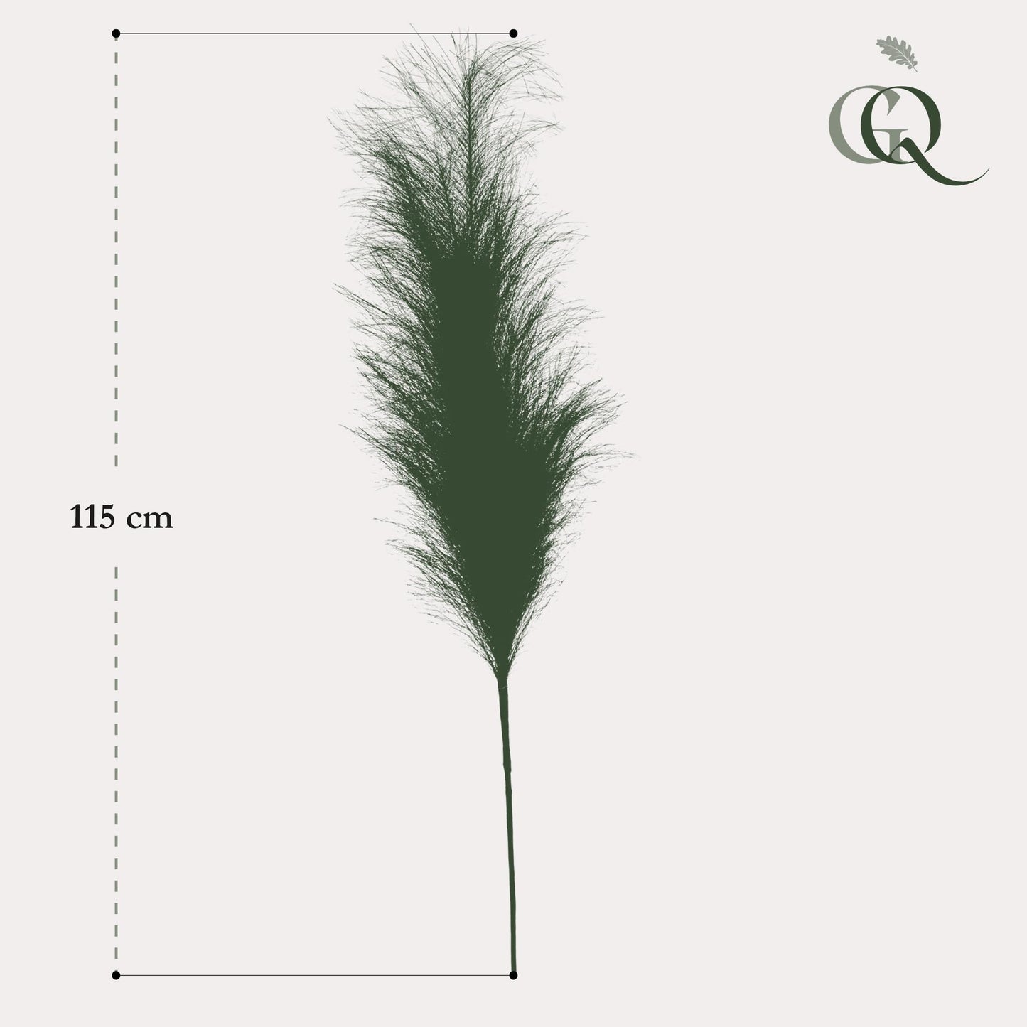 PAMPAS PLUIMEN KUNSTBLOEMEN SOLO - 6 TAKKEN - 115CM - BRUIN