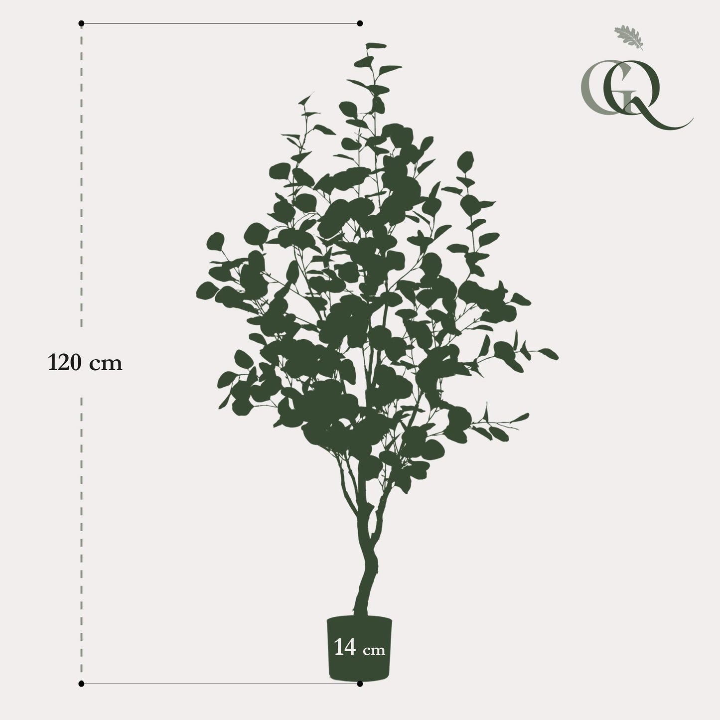 EUCALYPTUS - BLAUWE GOMBOOM - KUNSTPLANT - 120 cm